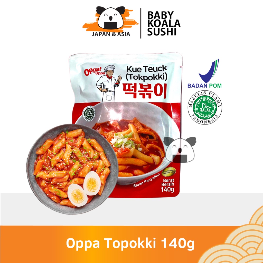 OPPA TOPOKKI 100g + Sauce 40g Halal |  Tokpokki / Tteokbokki Kue Teuck