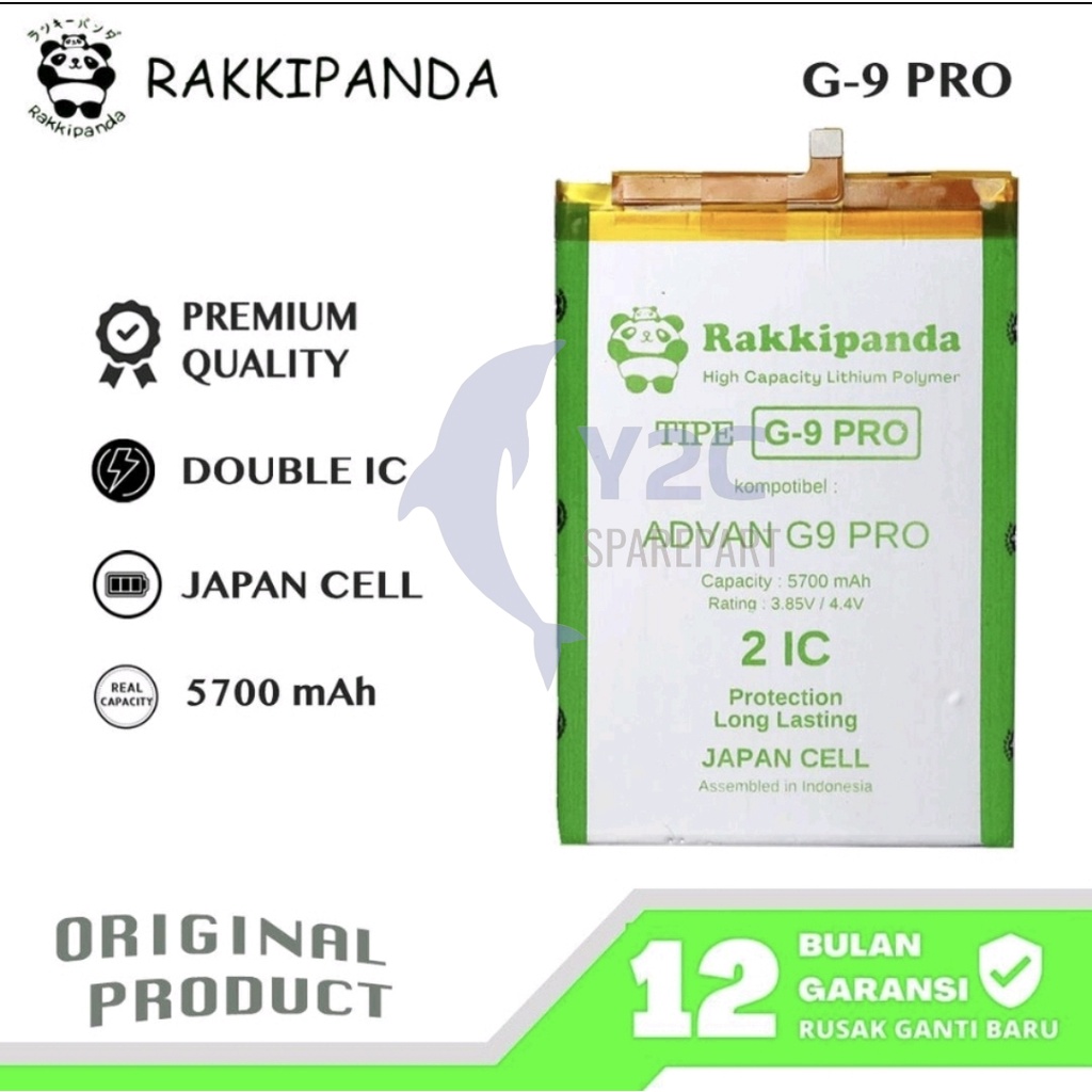 RAKKIPANDA ADVAN G9 / G9 PRO BATERAI BATRAI BATREI BATRE BATERE DOUBLE POWER