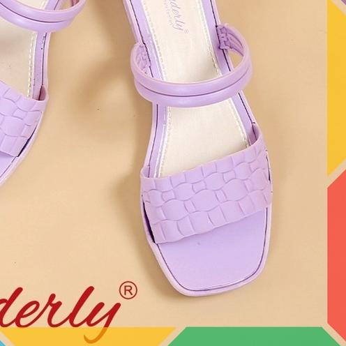 713-2 Sandal Sepatu Wedges Wanita Wonderly Motif Buaya Sendal Slop Jelly Karet Motif Ular Tawana
