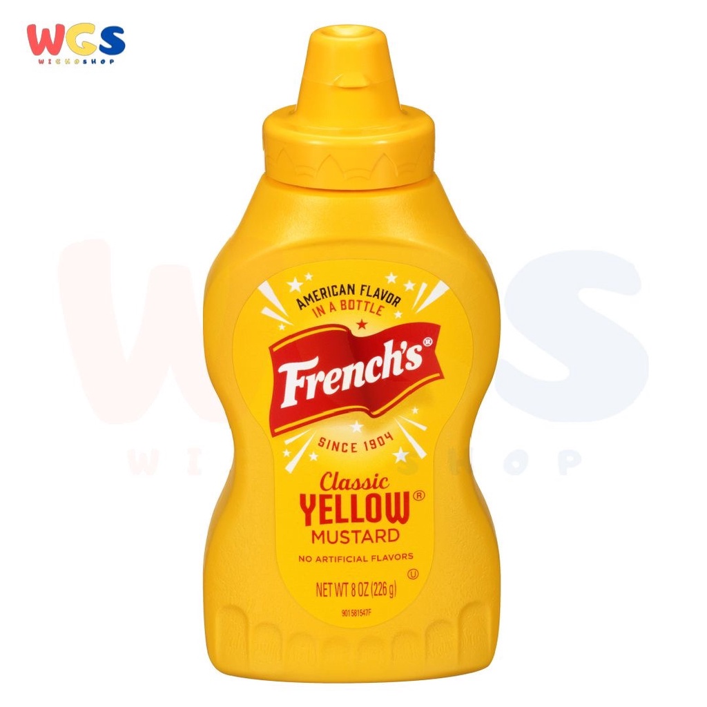 French's Classic Yellow Mustard Squeeze No Artifical Flavours 8oz 226g