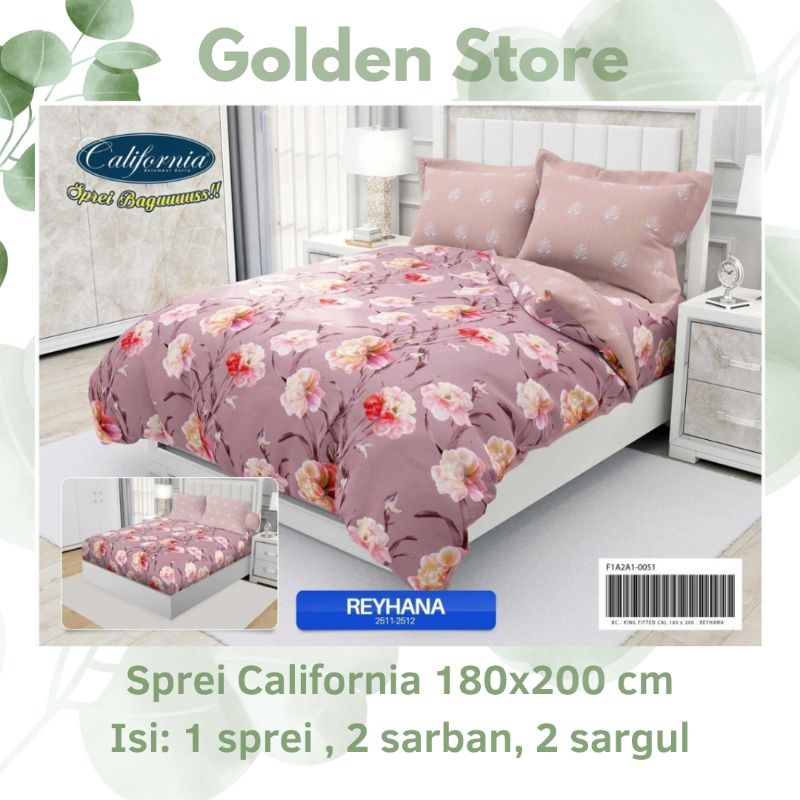 Sprei California 180x200 Motif Reyhana