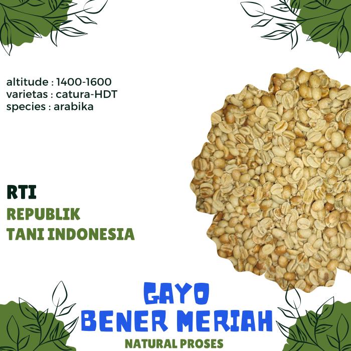 

Biji Kopi Mentah ARABIKA GAYO BM NATURAL proses - GREEN BEAN