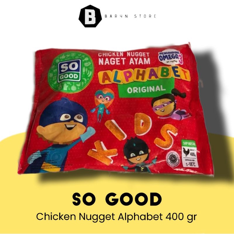 

SO GOOD - Chicken Nugget Alphabet 400gr / FROZEN FOOD BOGOR