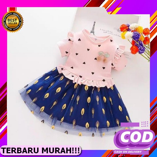 Dress Anak 2022 Perempuan Lucu Terbaru Murah Kekinian 2023 Dres Cewek Import Gaun Korea Dress Motif 