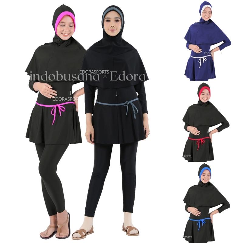 Baju Renang Muslimah Wanita Dewasa Hijab Slim Fit NAMMI EDORA