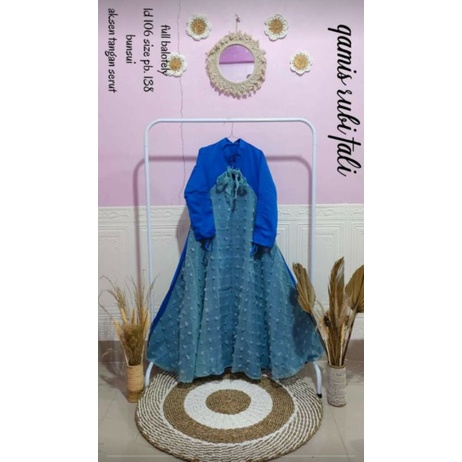 Gamis brukat tali ala korea