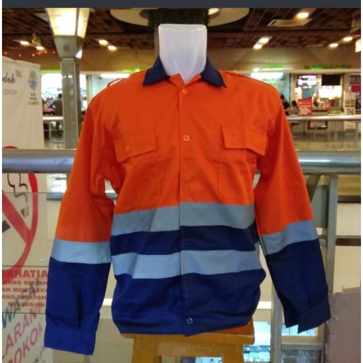 wearpack atasan Baju pria kerja proyek/ seragam safety termurah /baju pria kerja lengan panjang /ser