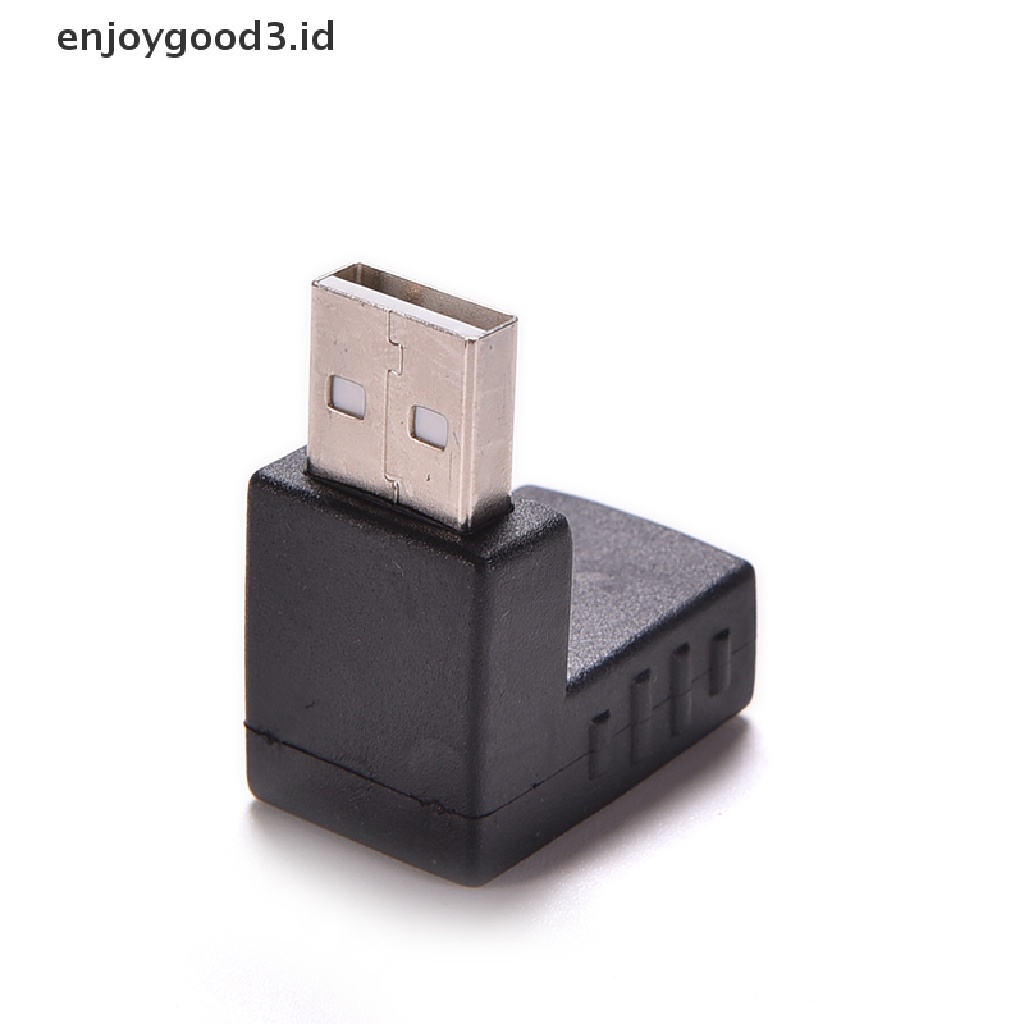 Adapter Konektor Coupler USB 2.0 Male Ke Female Sudut 90 Derajat