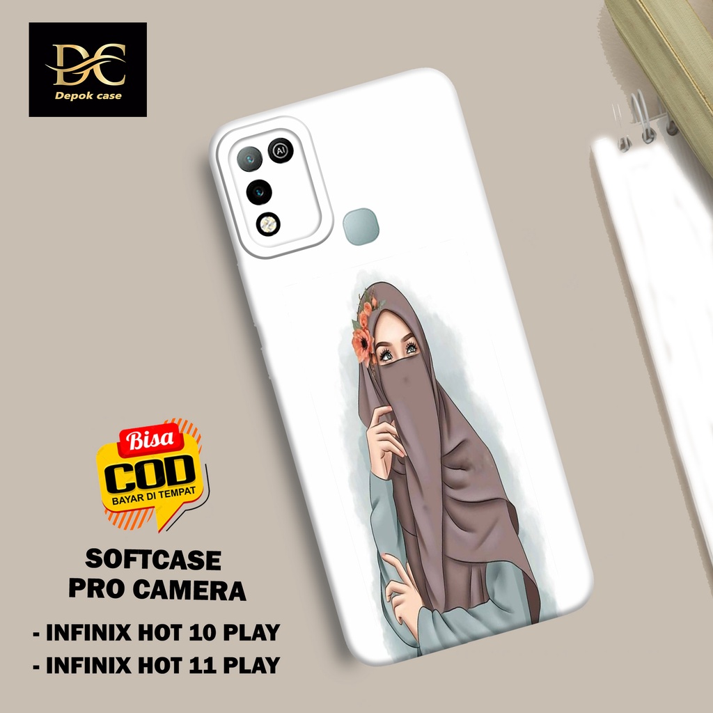 Case Infinix Hot 10 Play / Infinix Hot 11 Play Terbaru - Fhasion Case HIJAB - Casing Hp Infinix Hot 