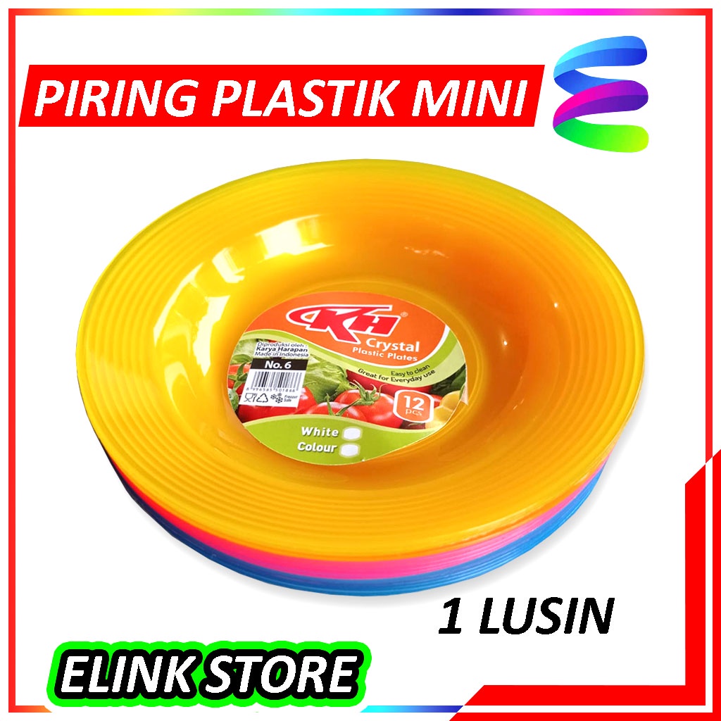 1 Lusin Piring Kecil Tatakan Gelas / Piring Kue Piring Lepek / Piring Plastik Mini