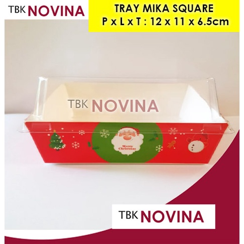 [10set] TRAY KUE / PAPER TRAY + TUTUP MIKA / CAKE BOX / KOTAK KUE TRAY