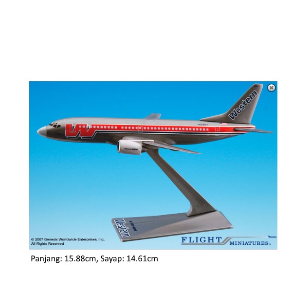 Flight Miniatures 1/200 Western "Bare Metal"  737-300