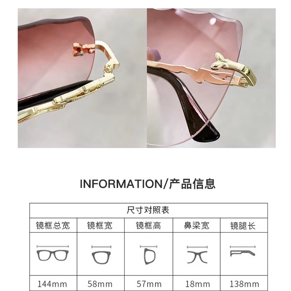 Rowling(ka-265)Sunglasses  Kacamata Hitam Kotak No frame Women Sunglasses Titanium New Arrival Import Kacamata Fashion