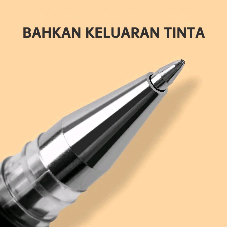 Pulpen Hitam 0.5mm/Pen Gel Mini/Pena Jel Kepala Mata Jarum/Pulpen Internasional Balpoin Murah-3