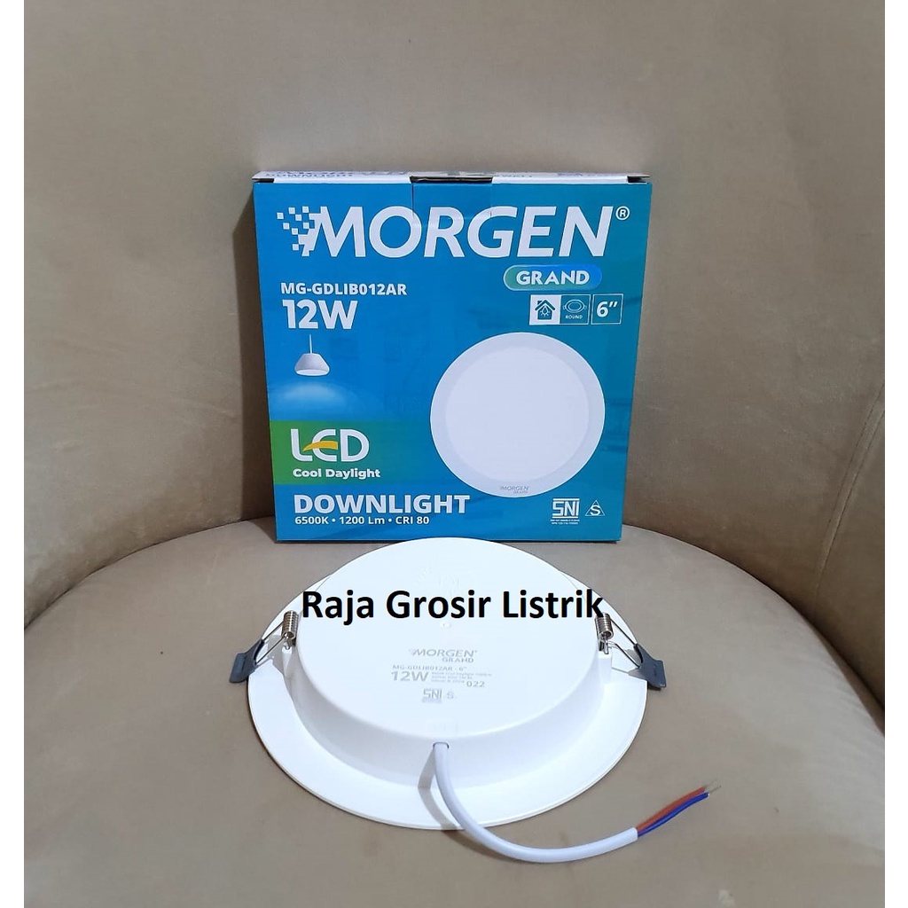 Morgen Downlight LED Model Bulat Grand Series IB Tanam 12 Watt White