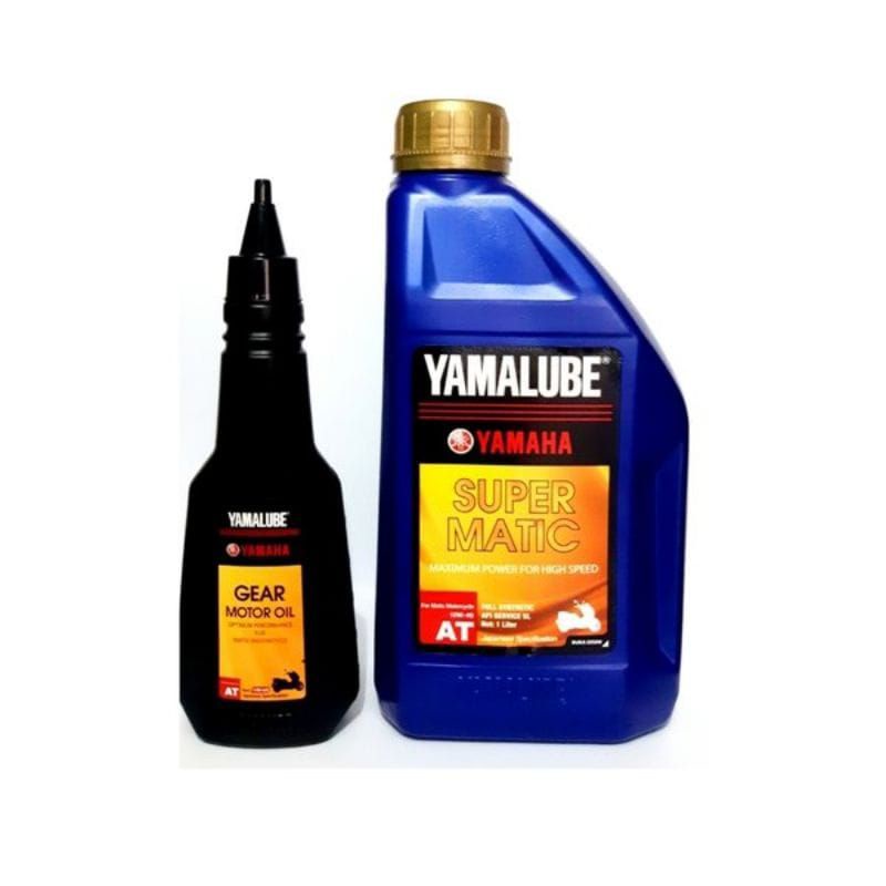 Paket Yamalube Super Matic 1L Kemasan Biru + Oli Gardan Yamalube Oli Gear Motor 150ML/140ML/100ML