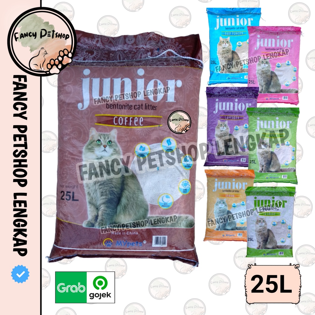Pasir Kucing Junior 25 liter - Pasir Wangi Gumpal Junior