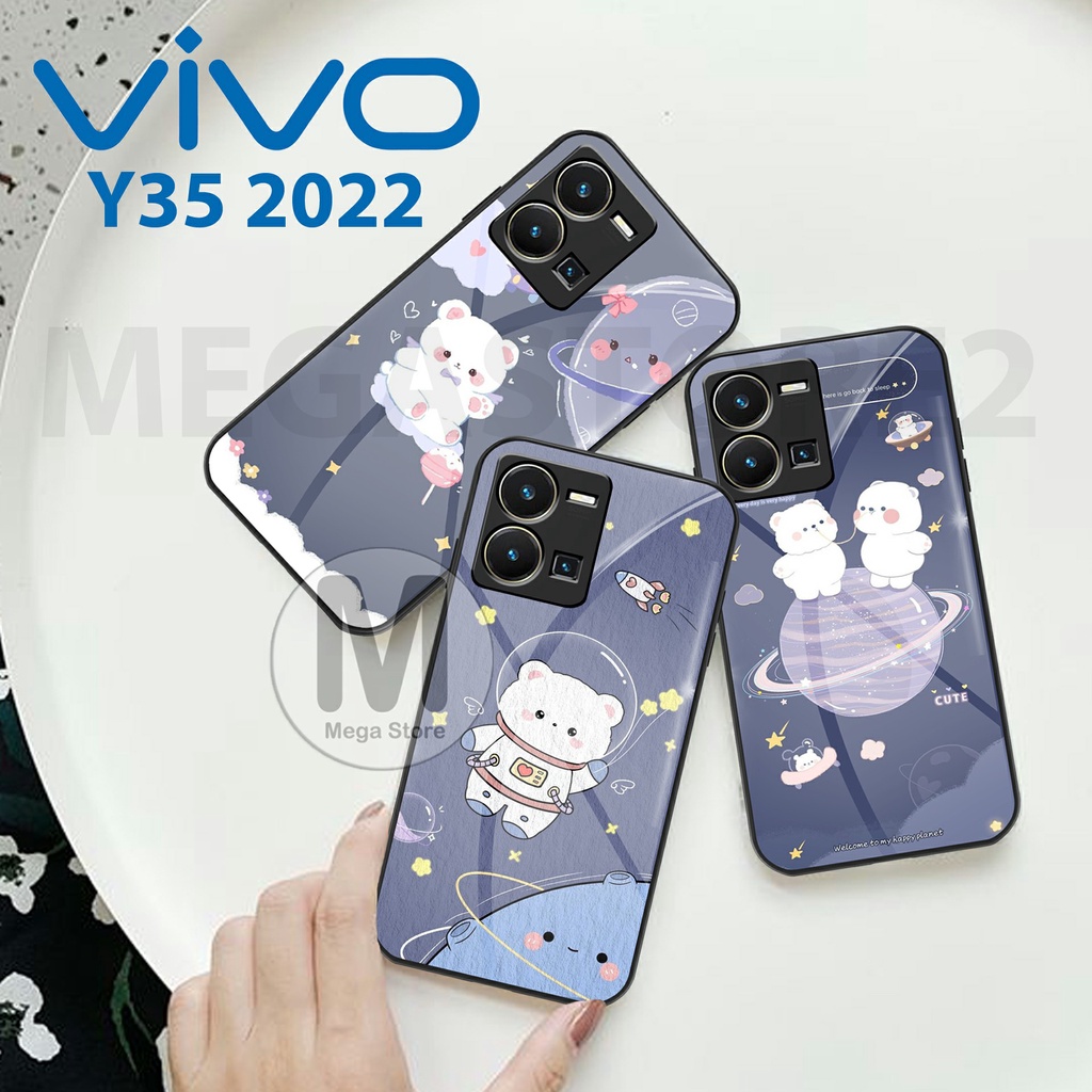 VIVO Y35 2022 [ MG-198 ] Softcase Kaca VIVO Y35 2022 Case Hp VIVO Y35 2022 Casing Hp VIVO Y35 2022 S