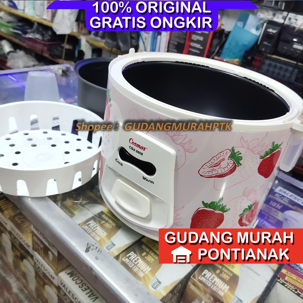 Ricecooker Cosmos Strawberry Series CRJ-3302 S 3302S crj3302s Penanak Nasi Magiccom magic com mejicom Rice Cooker Cosmos  1.8 L