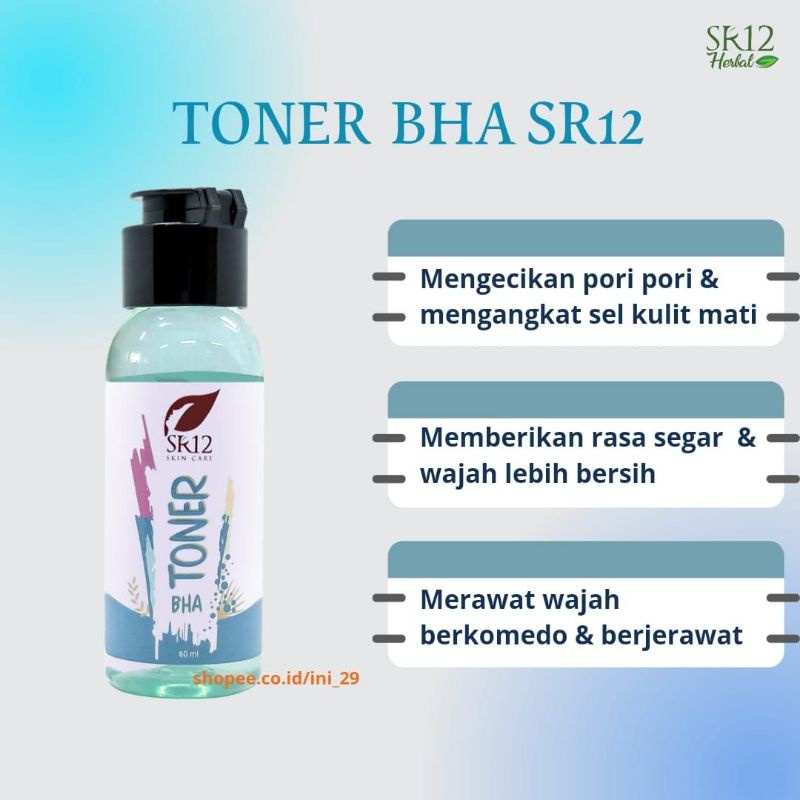 TONER BHA SR12 Eksfoliasi eksfoliater kulit beruntus dan jerawat