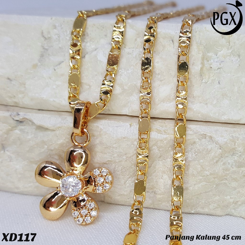 PGX Kalung Wanita Xuping Perhiasan Lapis Emas Aksesoris Fashion Premium - XD117