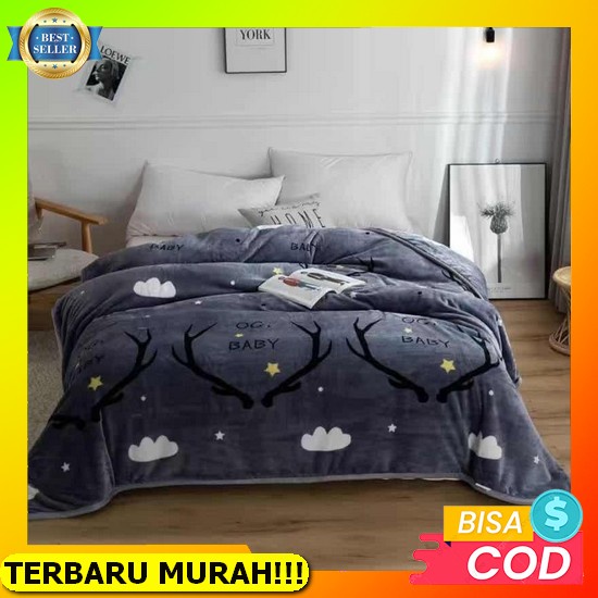 Selimut Murah Wanita Tebal 2023 Dewasa Bulu Kekinian Terbaru 2022 Karakter Import Slimut Selimut Bul