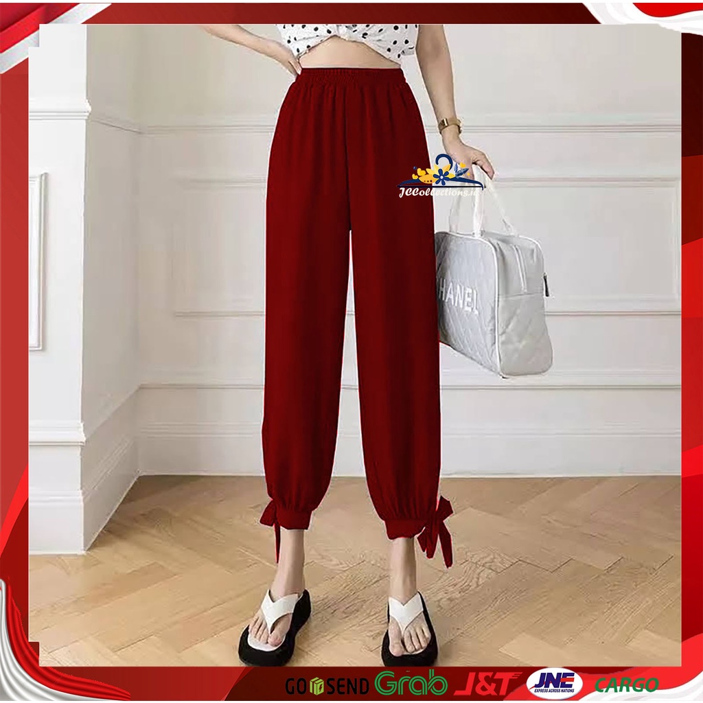 Celana Panjang Wanita Murah Gaya Korea Variasi tali Yasmmine JCCollections