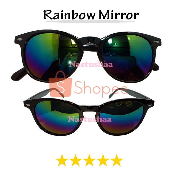 Kacamata Wanita Pria Anti UV400 Sunglasses Lensa Mirror Kaca Mata Hitam Fashion Gaya Unisex NOCASE