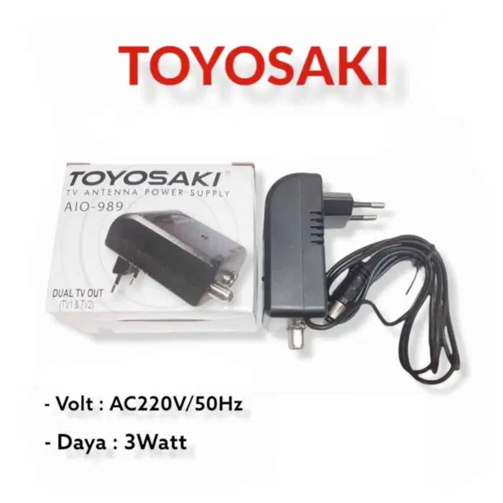 ADAPTOR ANTENA TV POWER SUPPLY ANTENA TV TOYOSAKI AIO-989 BOSTER TV POWER SUPPLY TV DIGITAL