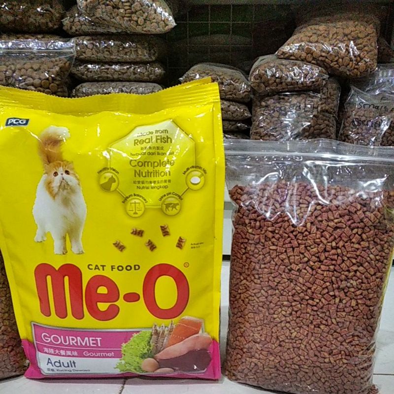 Meo gourmet adult 1kg / makanan kucing meo repack