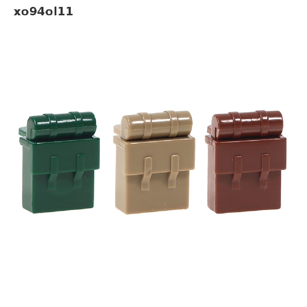 Xo 10PCS WW2 Mainan Balok Bangunsusun Model Lego Bentuk Tas Ransel Militer Untuk Hadiah OL