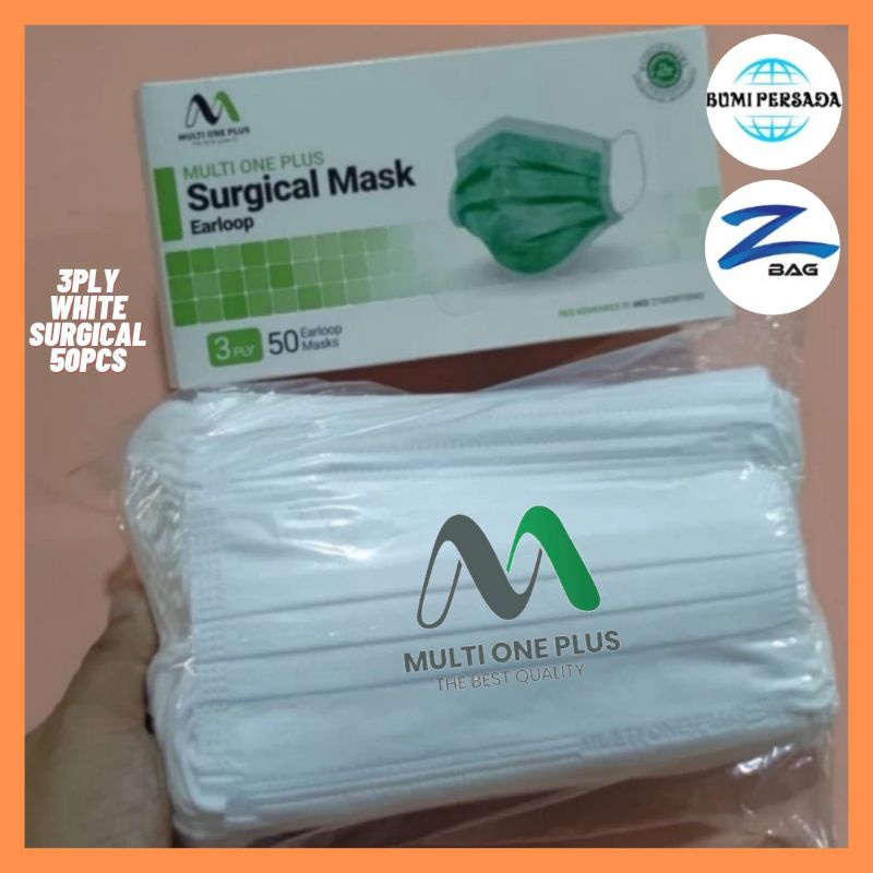 Multi One Plus 3ply Masker Medis Surgical Mask Kemenkes isi 50pcs