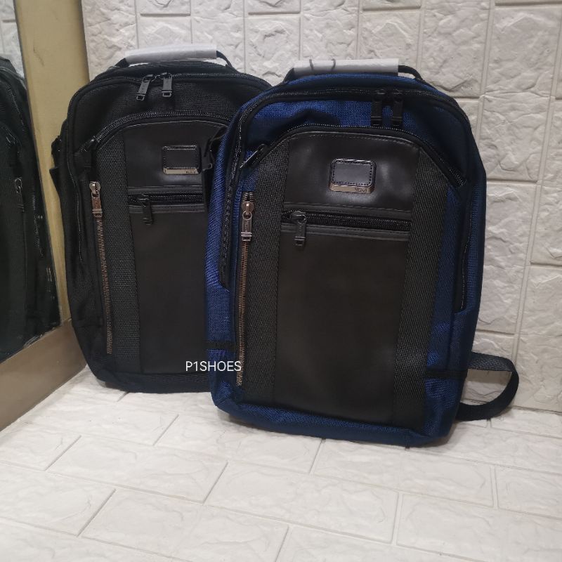 tumi alpha bravo davis backpack ballistic nylon tas ransel slim mirror branded P1SHOES