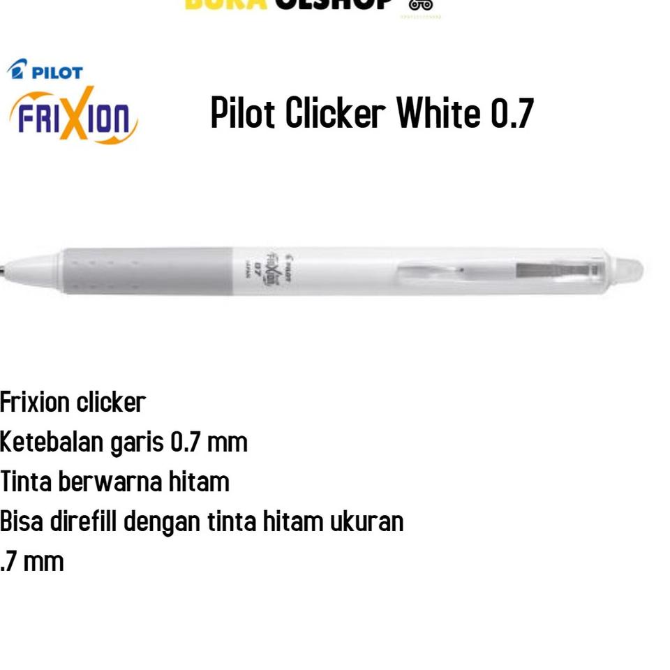 

Produk Tebaik!! Bolpoin Pilot Frixion Ball Clicker Pulpen Hapus mjoo301