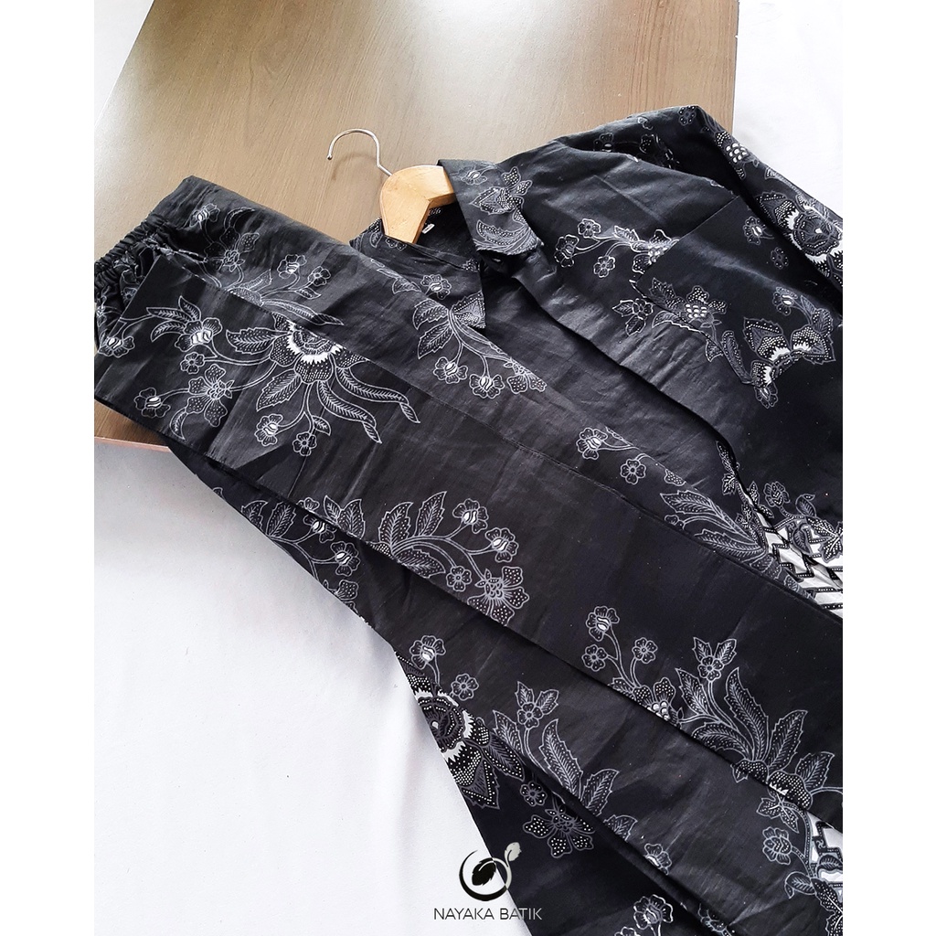 NAYAKA BATIK - Baju Batik Couple Pasangan Rok dan Kemeja MONAKA Batik Couple Kondangan Rok Span Allsize dan Kemeja Pria Lengan Panjang M L XL
