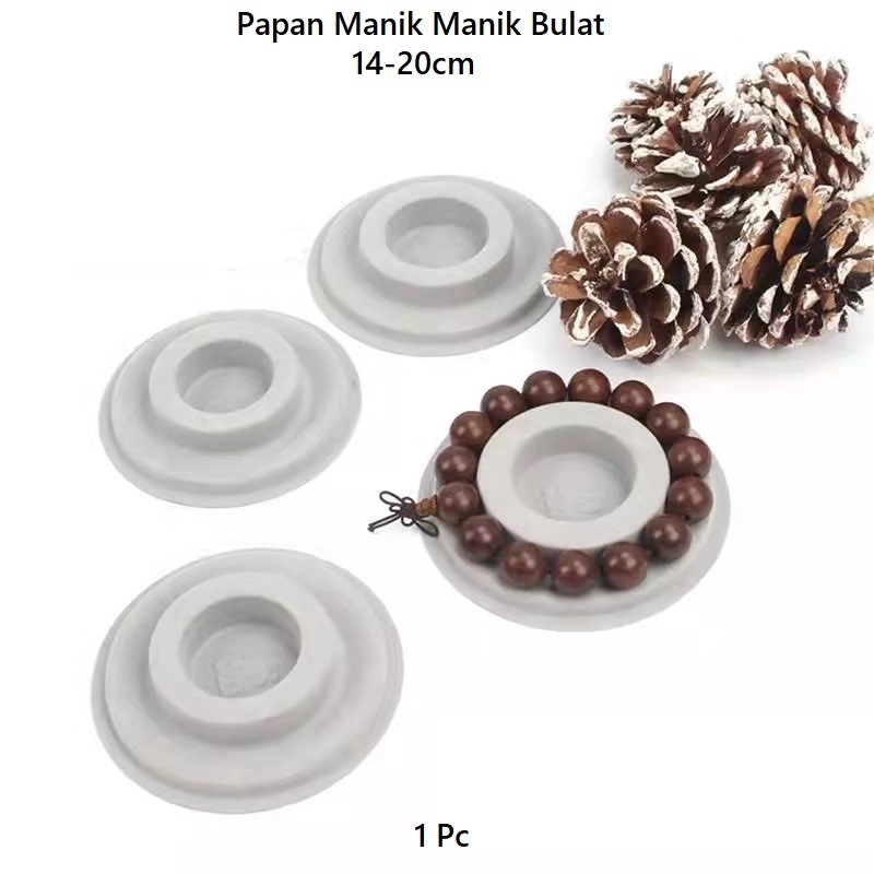 Papan Manik-Manik/ Flocked Bead Board For DIY Bracklet Bulat 14-20cm Harga/Pc