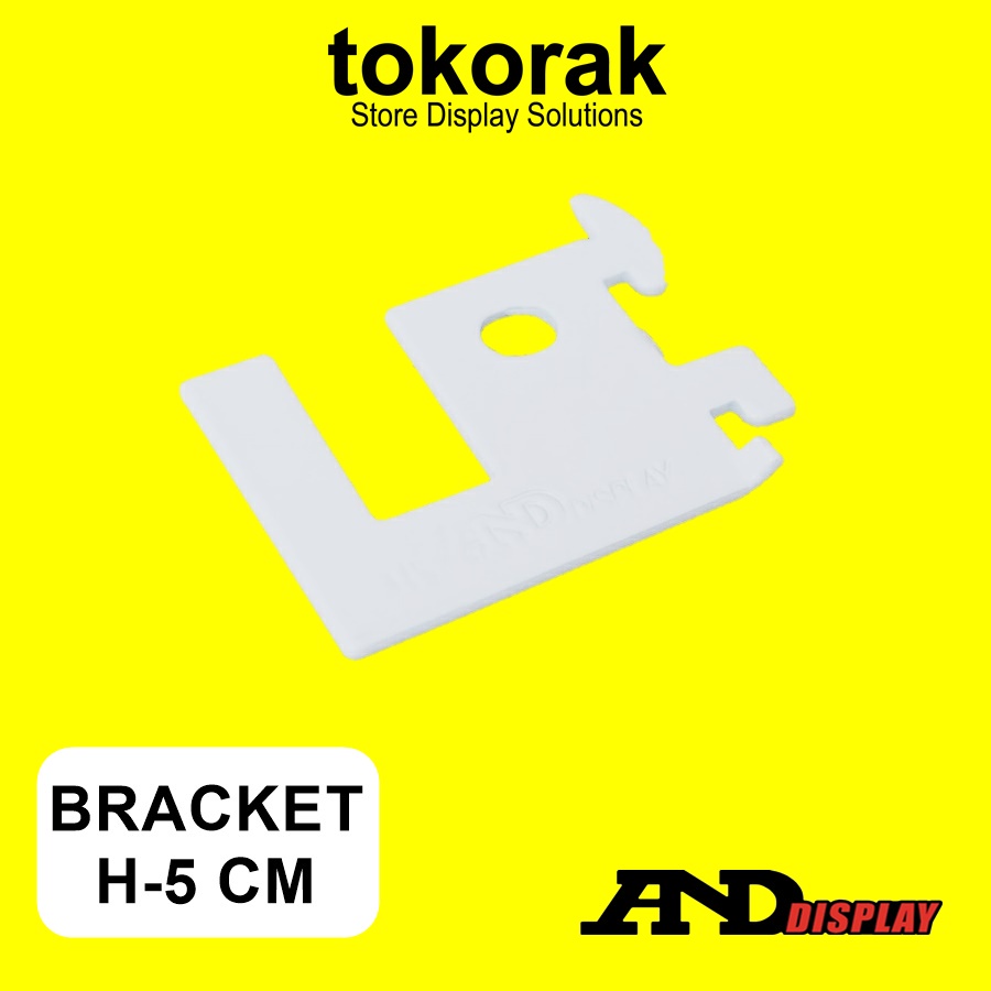 DAUN BRACKET H 5 CM PUTIH NEW BREKET PIPA KOTAK