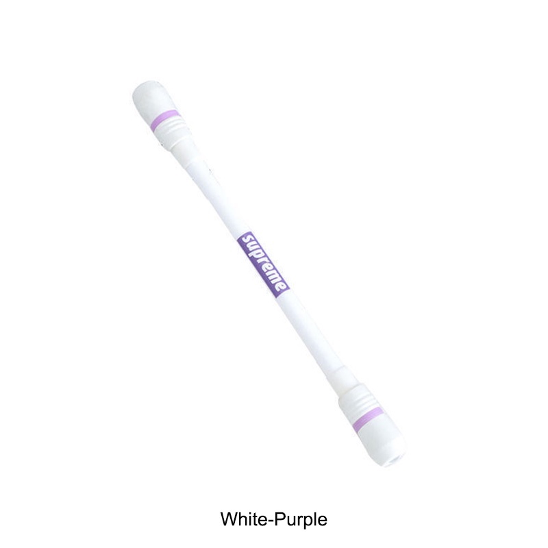 COD ❤️ Pen Puter Spinner Toys/ Spinning Pen/ Pulpen Putar Spinner/ Bolpoin Anti Slip Untuk Anak / Dewasa Anti Stress Rotating Pen Impor Harga Rendah-Bellamy's-1-White-Purple