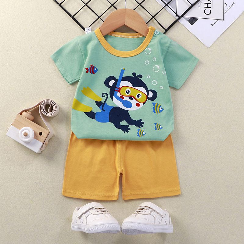 Setelan bayi newborn sampai 2 tahun import baju bayi setelan anak Motif karakter