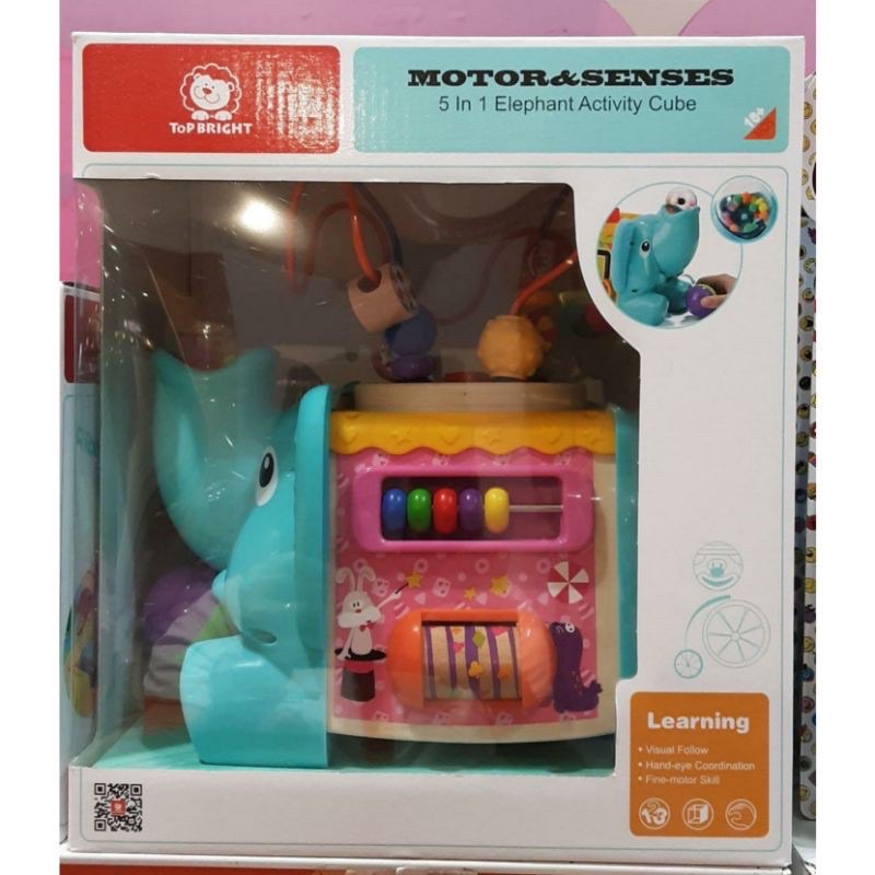 Top Bright Motor & Sense 5in1 Elephant Activity Cube preloved toy kingdom