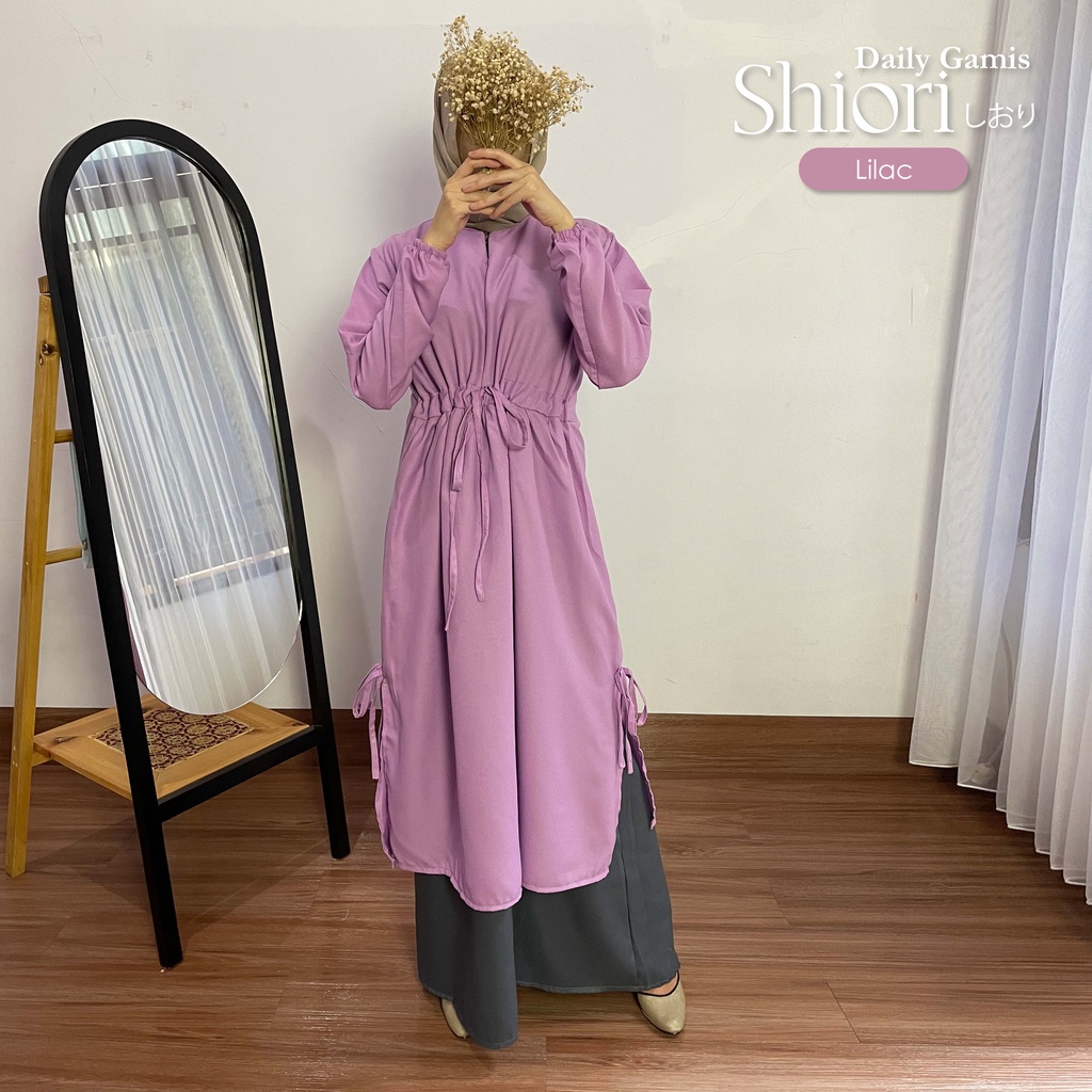 Jual Gamis Terbaru Long Dress Korea Maxi Midi Kekinian Shiori LILAC