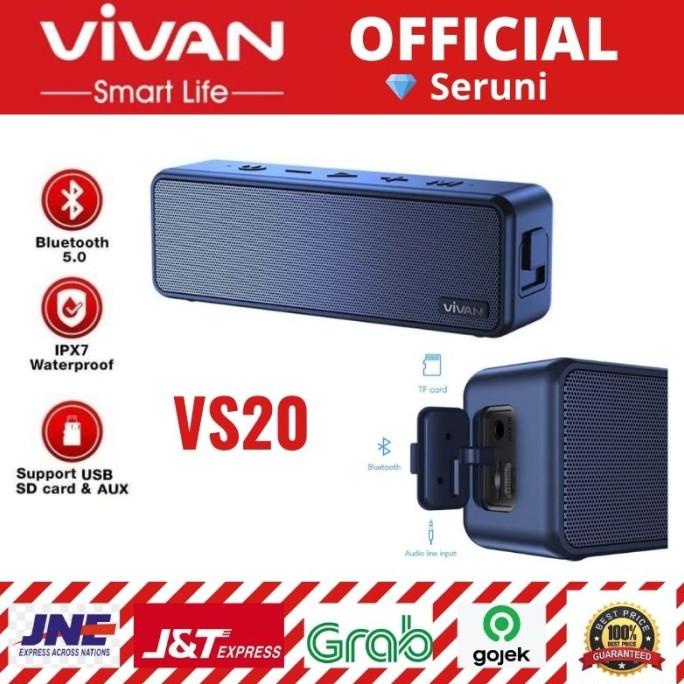 JUAL SPEAKER BLUETOOTH VIVAN VS20 WATERPROOF IPX7 20W ULTRA BASS