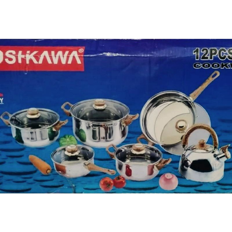 Panci set Yosikawa set 12pcs stanless LB10E