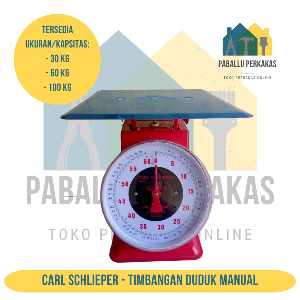 Timbangan Duduk 150 Kg Carl Schlieper Awet Kuat Akurat Stainless / Timbangan Vietnam 100kg Merk Carl