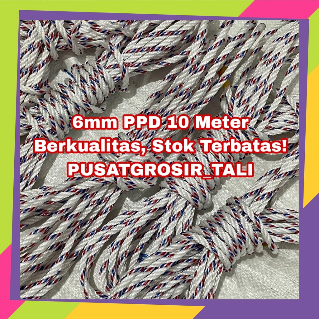 

Tali Tambang 6Mm 40 Meter / 50 Meter / Tali Proyek / Tali Pengikat Truk
