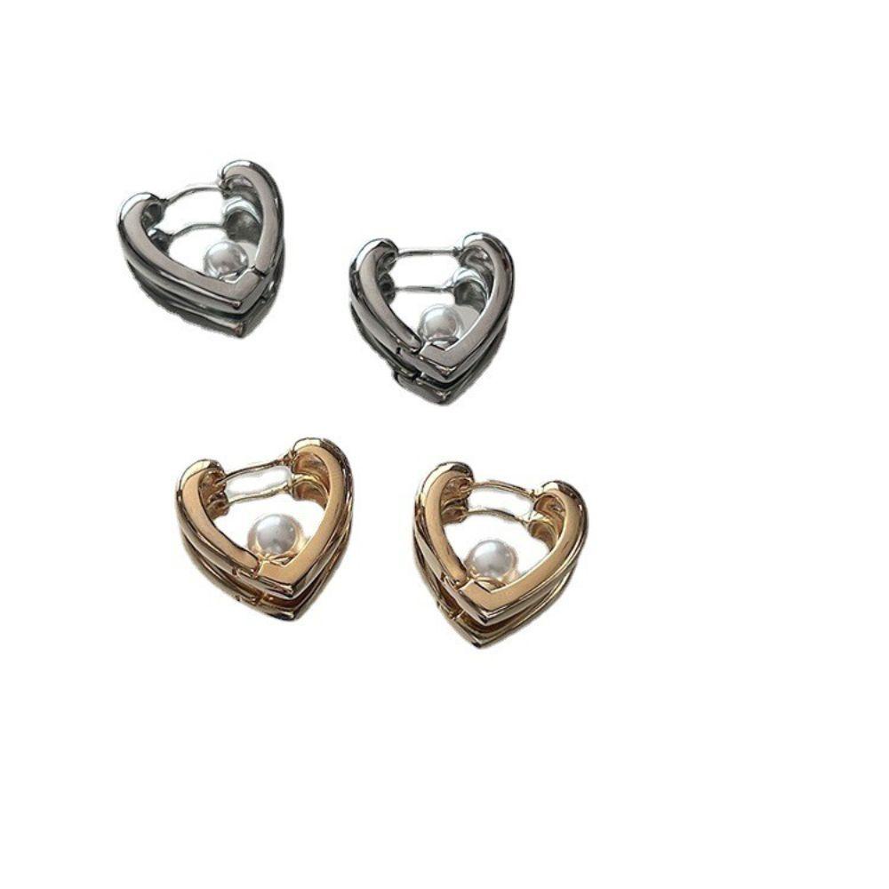 NEEDWAY Needway Gesper Telinga Desain Rasa Vintage Hati Fashion Perhiasan Tindik Wanita Anting