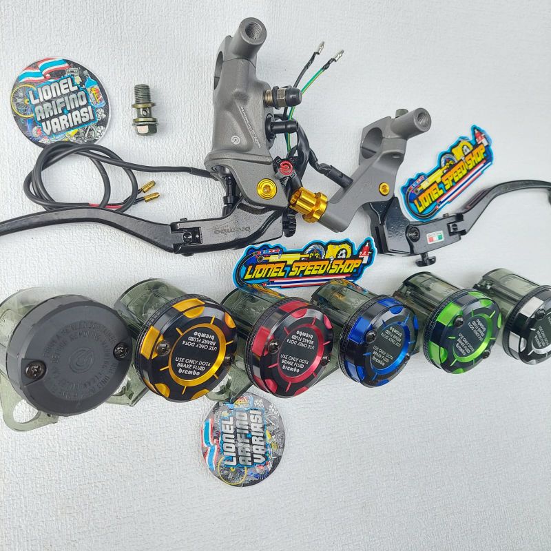 Master rem corsa corta rcs 19 tabung smoke besar CNC riben motor ninja r CBR vixion satria r15 vario