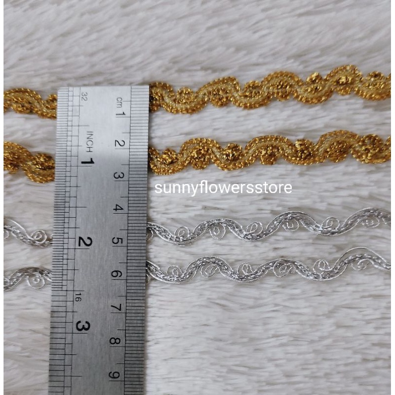 RENDA GOLD LEBAR 1 CM ISI 17 YARD