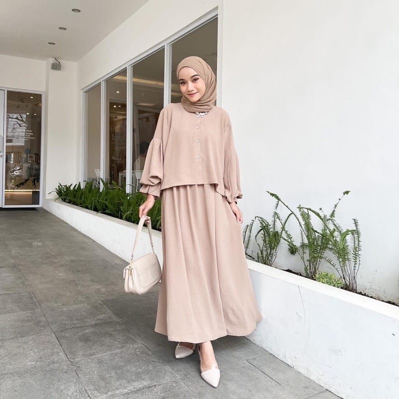 HANARA SETELAN WANITA PREMIUM AIRFLOW CRINCKLE DEODORA RAYON