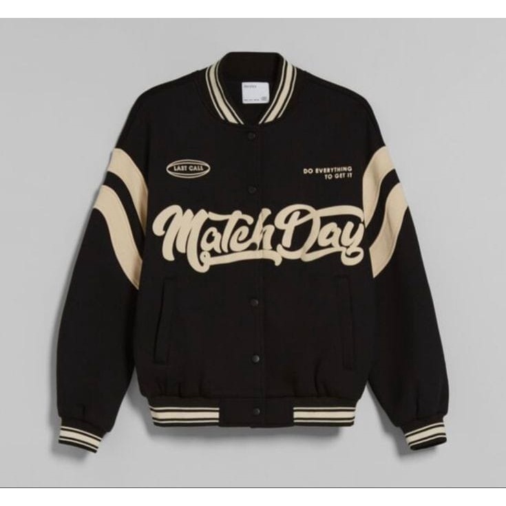 Outfit - Last Call Jaket Baseball Black Outerwear Varsity Unisex